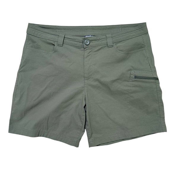 Eddie Bauer Women’s 14 Olive Green Rainier Hiking Short - Picture 1 of 7